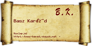 Basz Karád névjegykártya